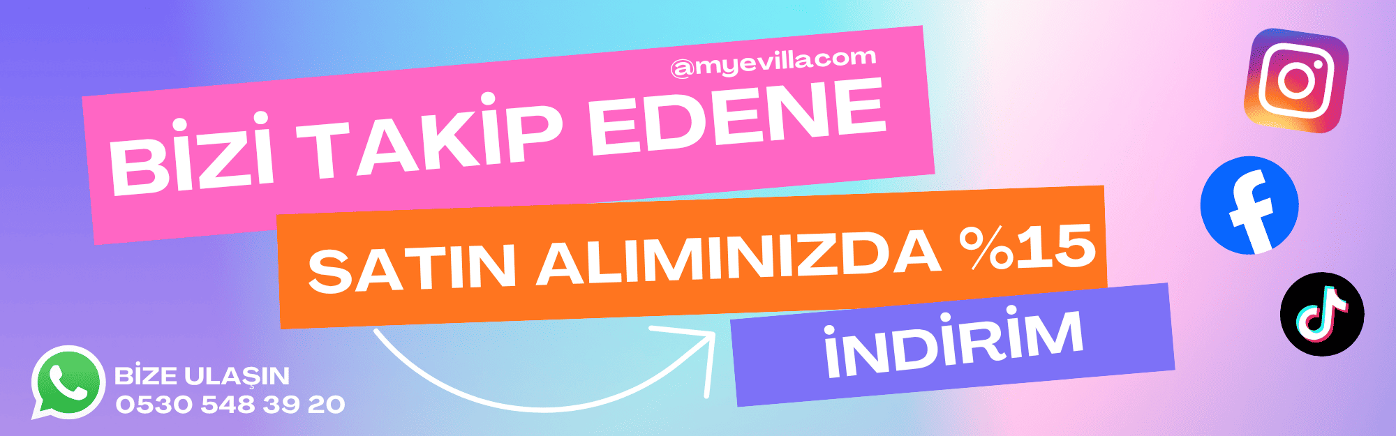 takipçilere özel siparişlerde %15 indirim