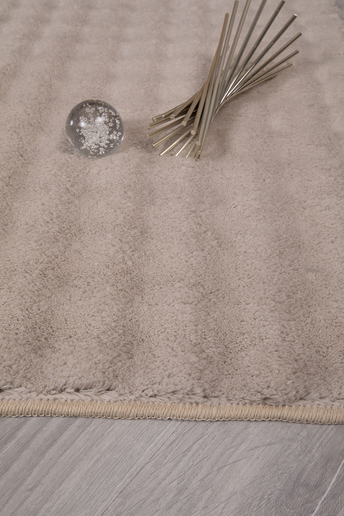 Bubble Oval Yumuşak Peluş Kaymaz Salon Oturma Odası Balkon Halısı Yolluk Bej Bubble Oval Yumuşak Peluş Kaymaz Salon Oturma Odası Balkon Halısı Yolluk Bej