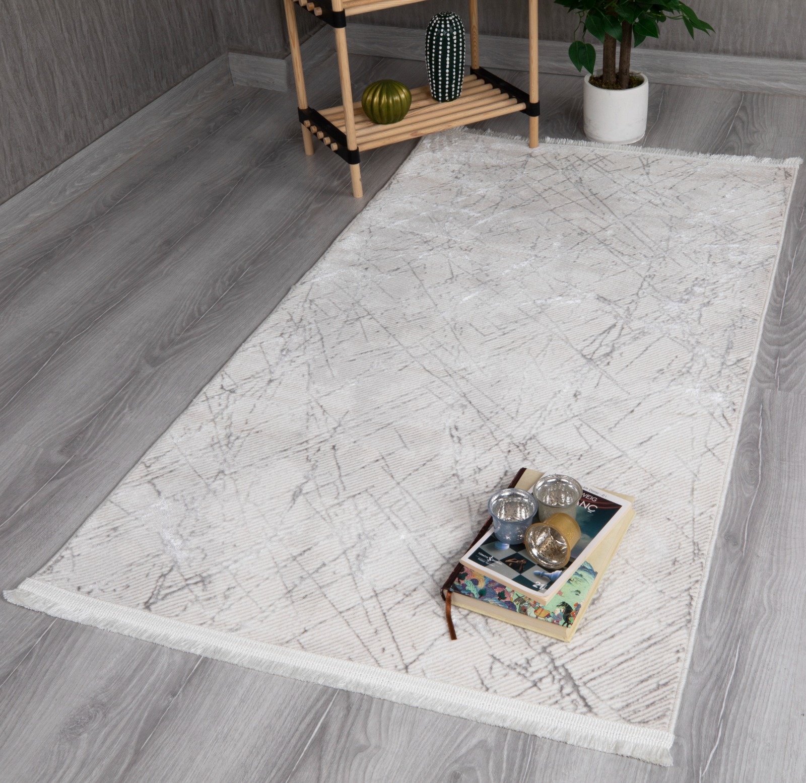 My Evilla Modern Dekoratif Star Seri Krem Gri Dokuma Halı STAR4106C My Evilla Modern Dekoratif Star Seri Krem Gri Dokuma Halı STAR4106C